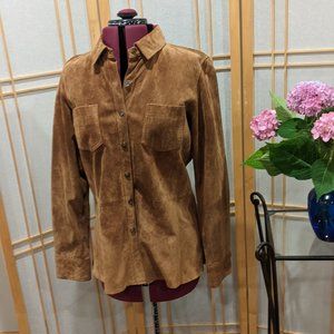 Charter Club Suede Leather Shirt Jacket - Size L
